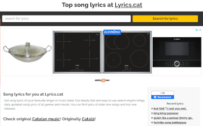 Song lyrics at Lyrics.cat